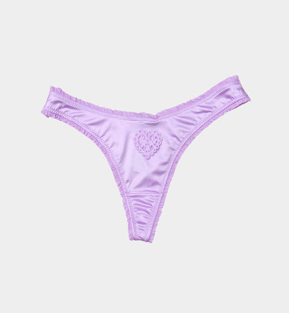 TANGA SATINADA CORAZON BORDADO 63116T