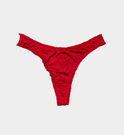 TANGA SATINADA CORAZON BORDADO 63116T