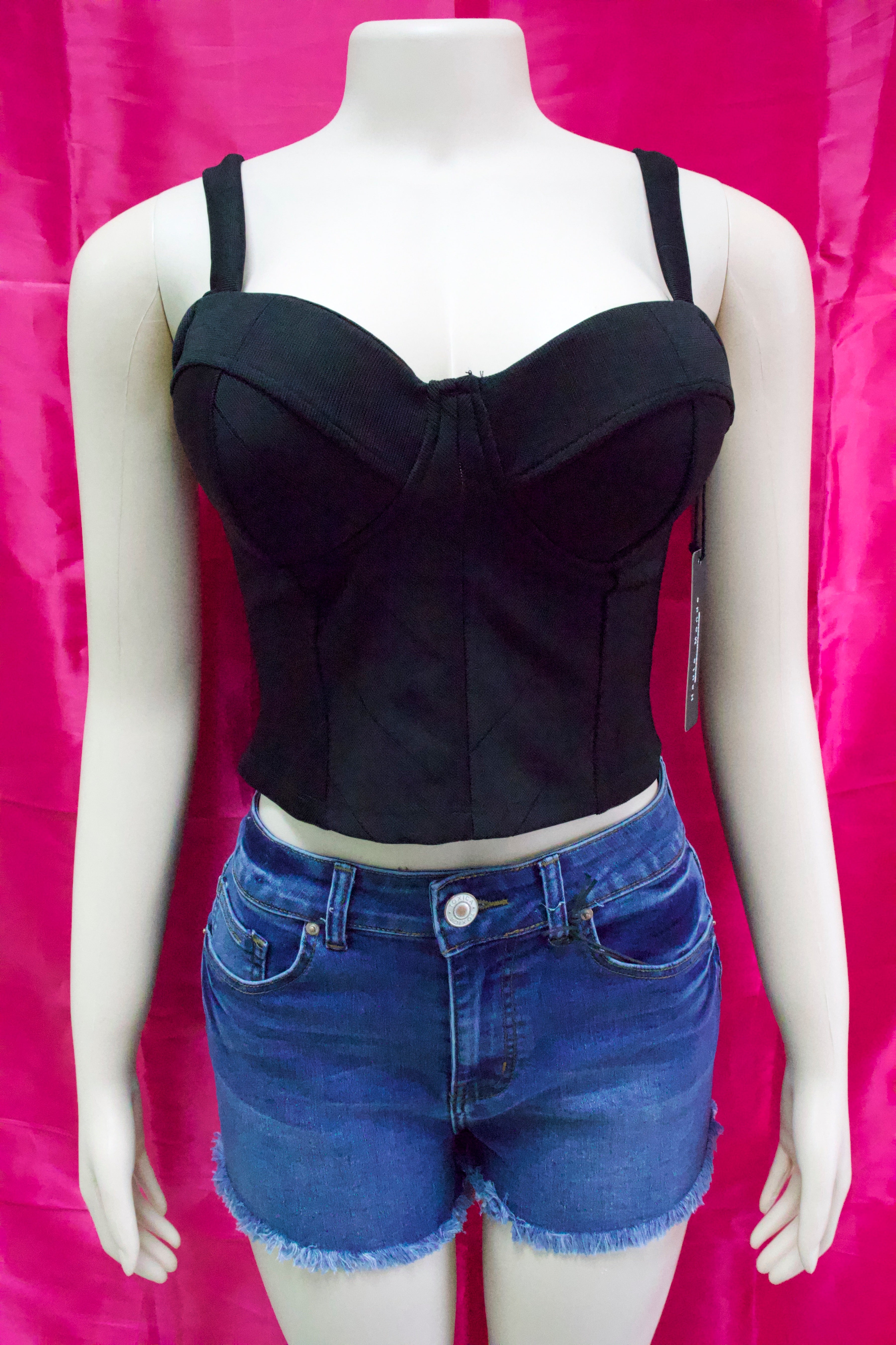 Top negro best sale con tirantes