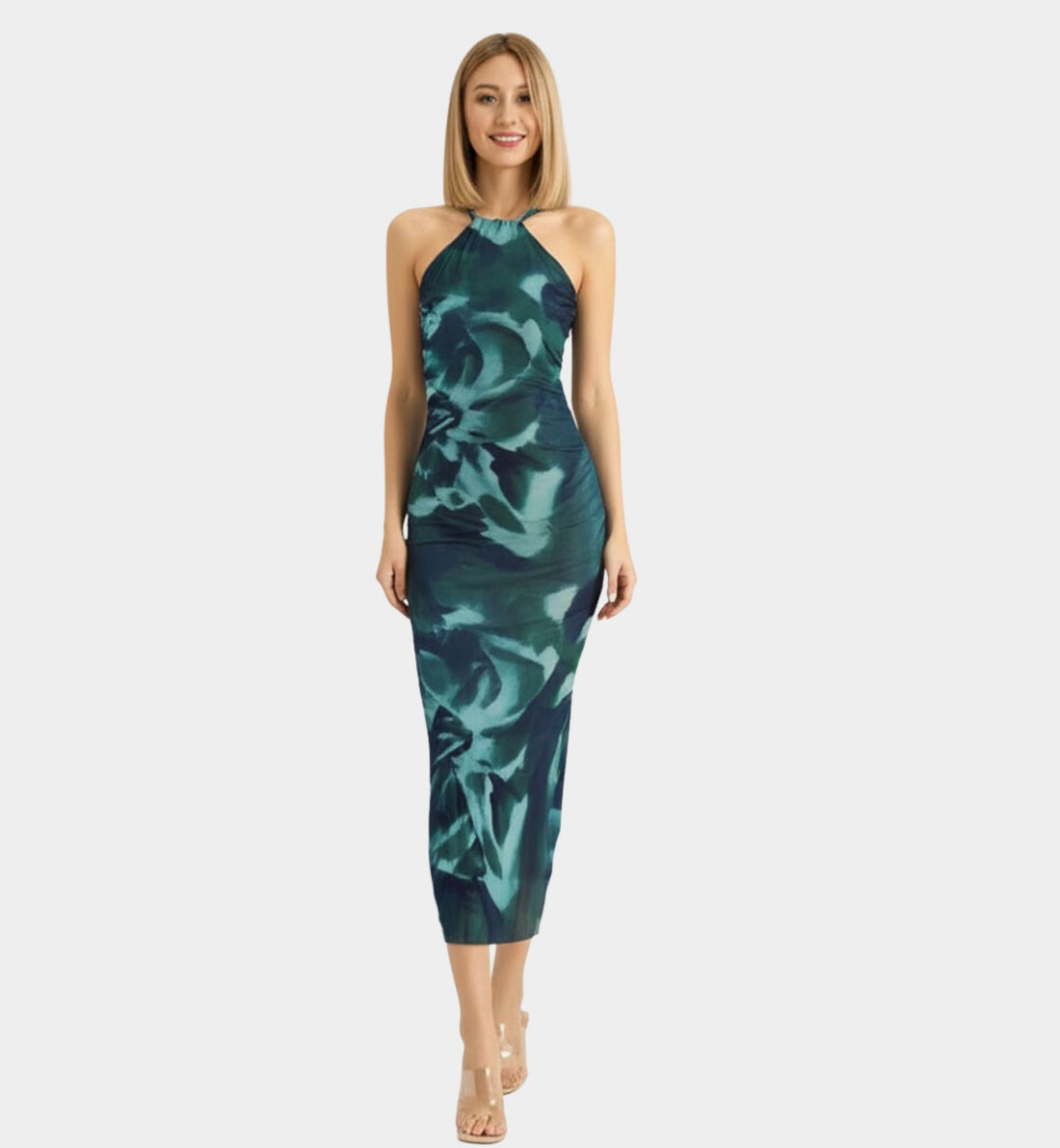 VESTIDO TIPO HALTER DE MESH LV108