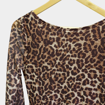 VESTIDO MESH DE ANIMAL PRINT LV641
