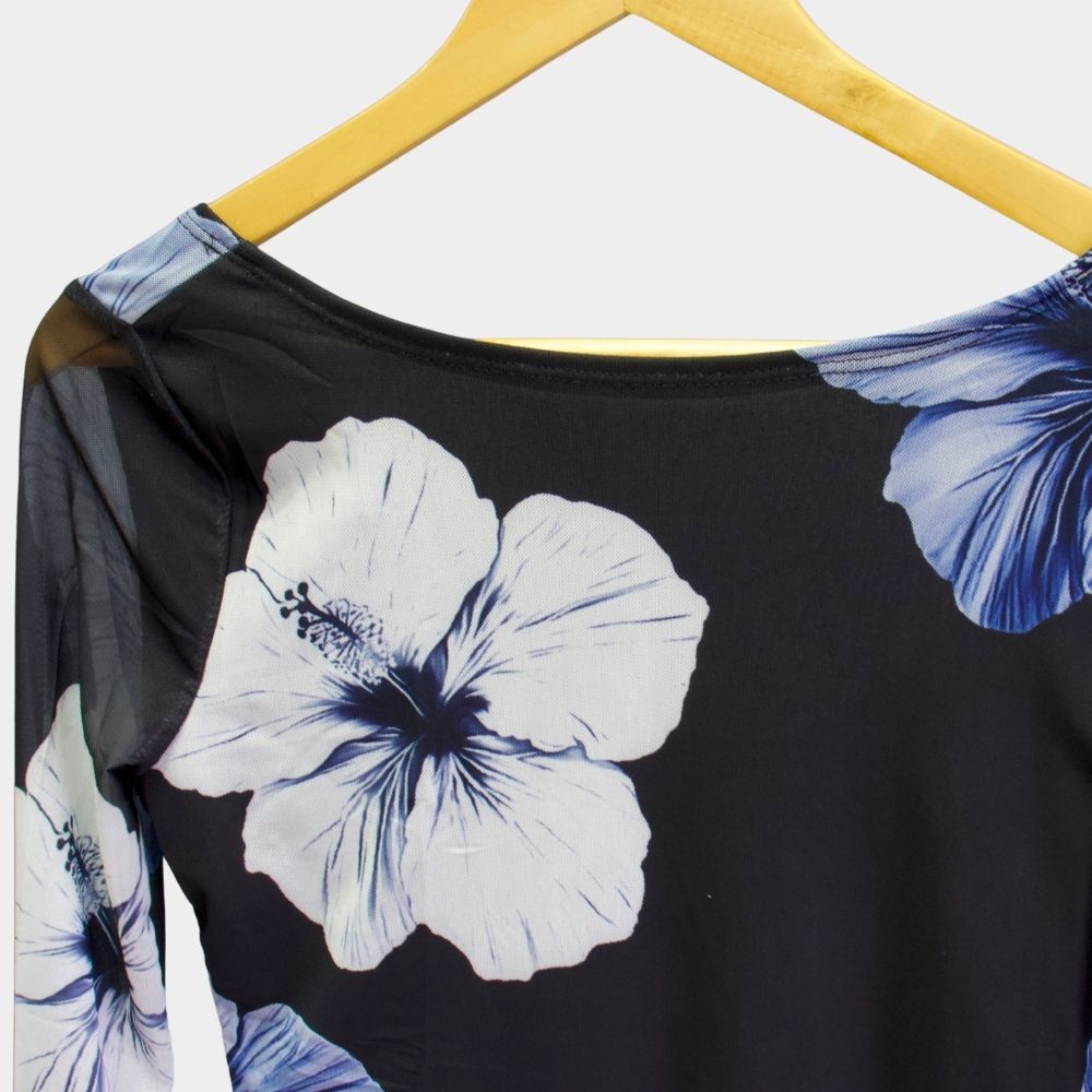 VESTIDO MESH FLOREADO LV642