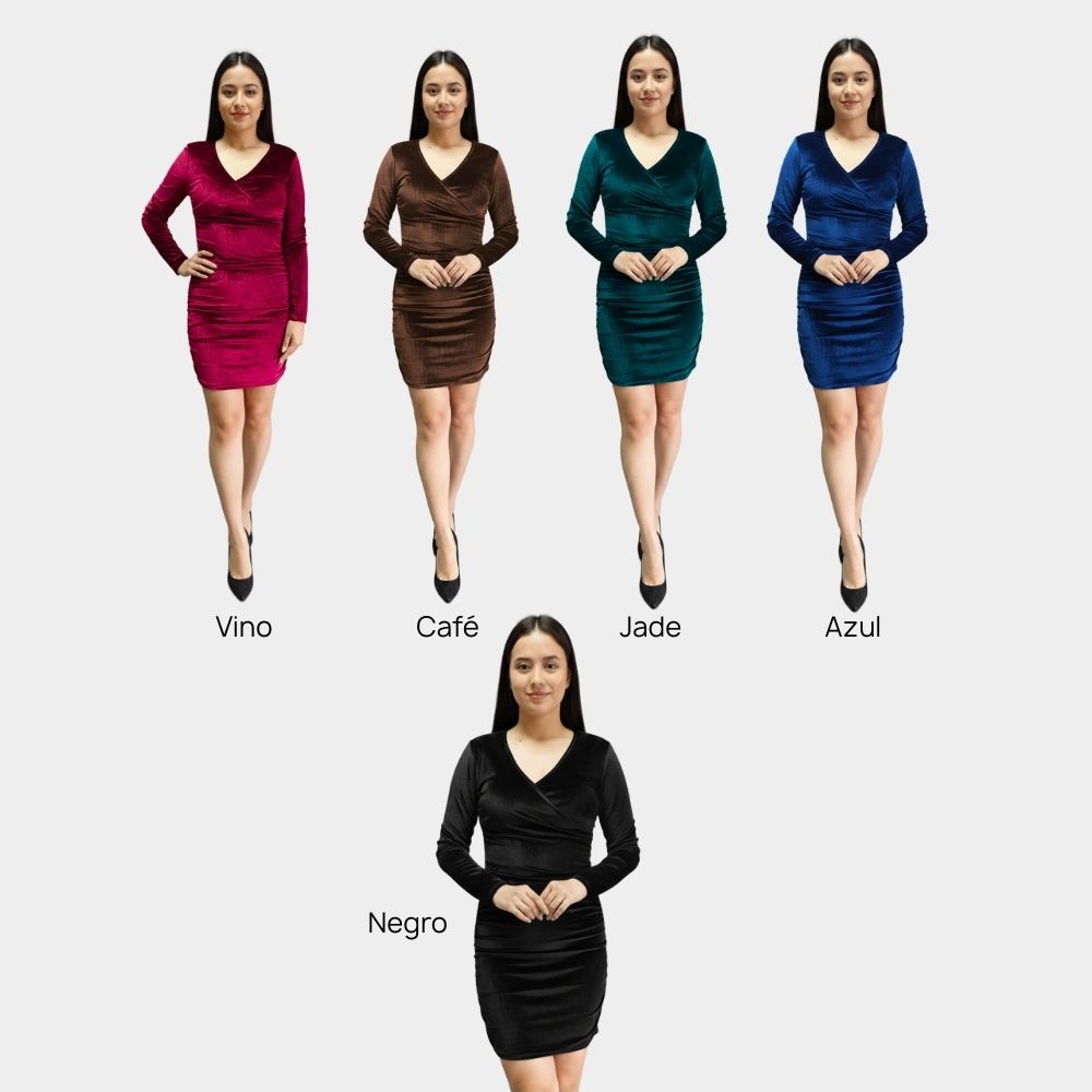 VESTIDO CORTO TERCIOPELO LV74629