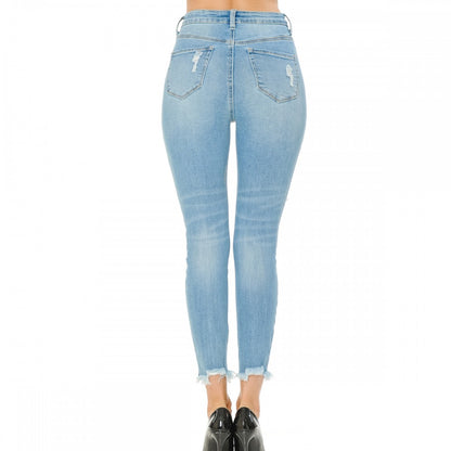 JEANS MEZCLILLA DESTROYED SKINNY STRECH 90188